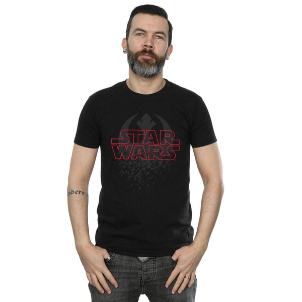 Star Wars Mens The Last Jedi Shattered Emblem T-Shirt