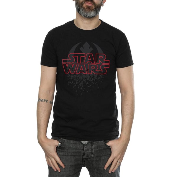 Star Wars Mens The Last Jedi Shattered Emblem T-Shirt