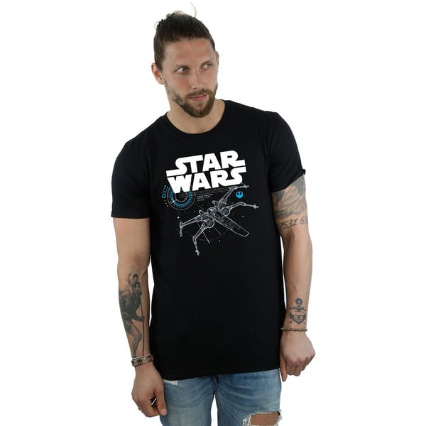 Star Wars Mens The Last Jedi X-Wing T-Shirt