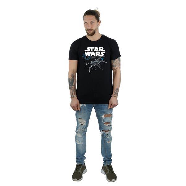 Star Wars Mens The Last Jedi X-Wing T-Shirt