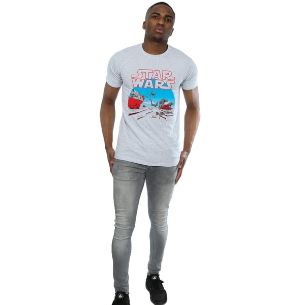 Star Wars Mens The Last Jedi Action Scene T-Shirt