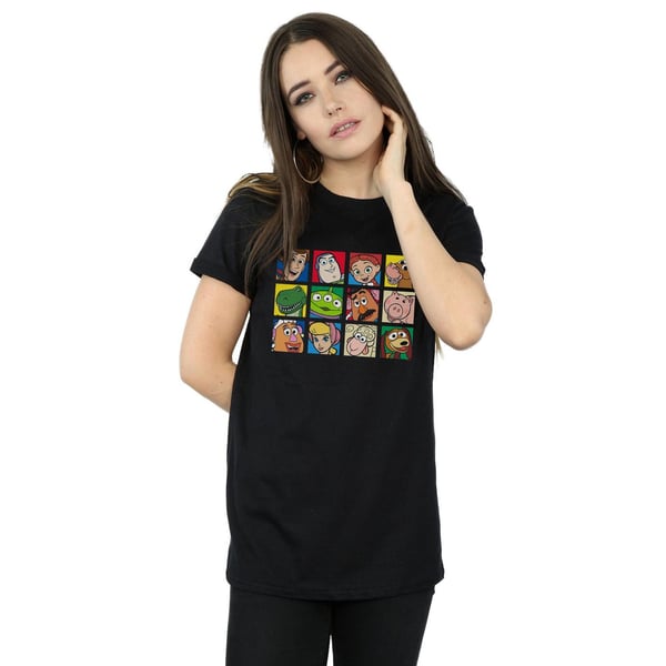 Disney Womens/Ladies Toy Story Character Squares Cotton Boyfriend T-Shirt