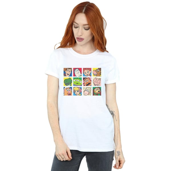 Disney Womens/Ladies Toy Story Character Squares Cotton Boyfriend T-Shirt