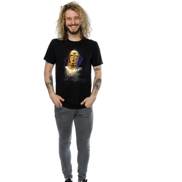 Star Wars Mens The Last Jedi C-3PO Brushed T-Shirt