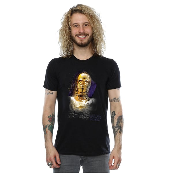Star Wars Mens The Last Jedi C-3PO Brushed T-Shirt