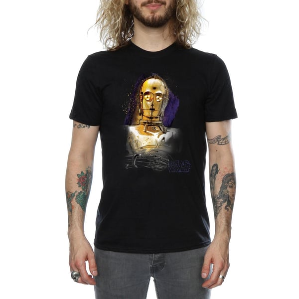 Star Wars Mens The Last Jedi C-3PO Brushed T-Shirt