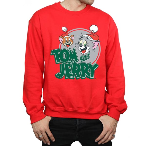 Tom And Jerry Mens Christmas Greetings Sweatshirt