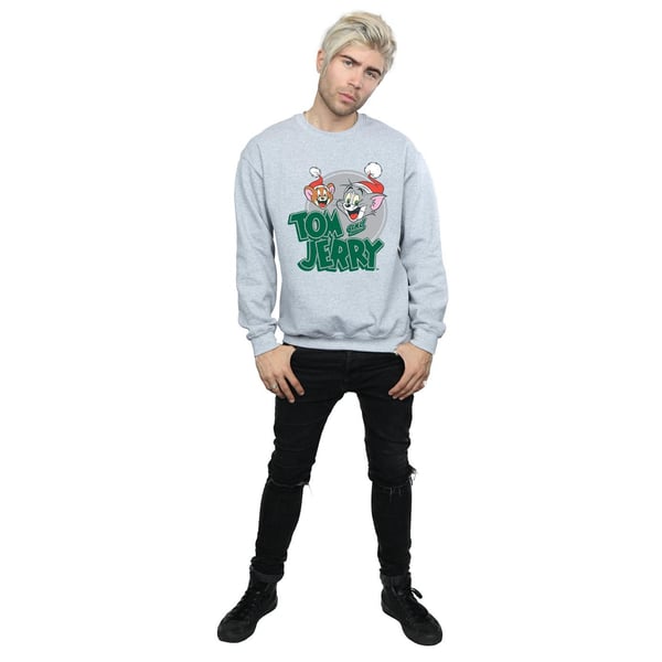 Tom And Jerry Mens Christmas Greetings Sweatshirt