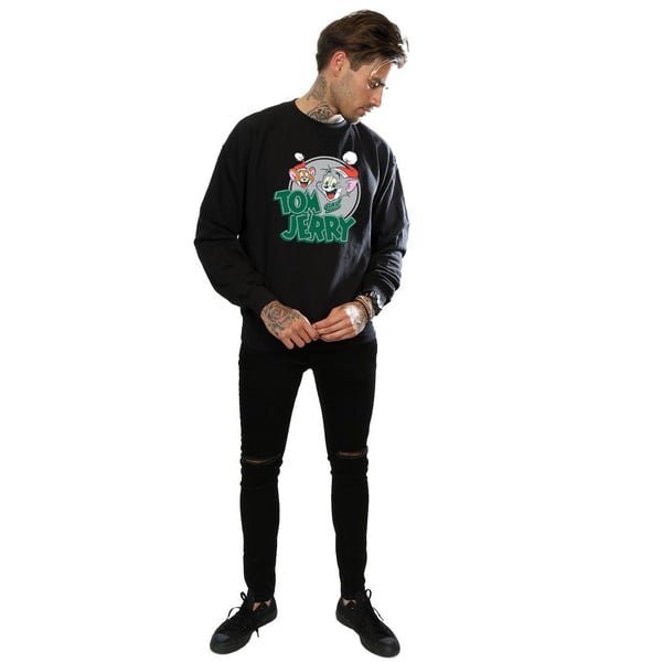Tom And Jerry Mens Christmas Greetings Sweatshirt