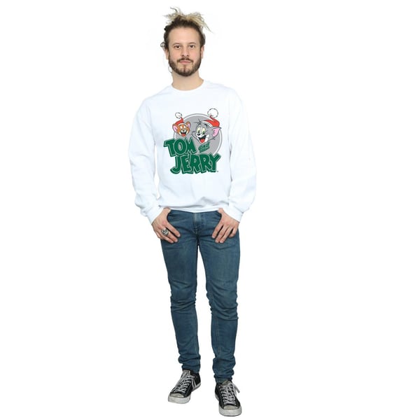 Tom And Jerry Mens Christmas Greetings Sweatshirt