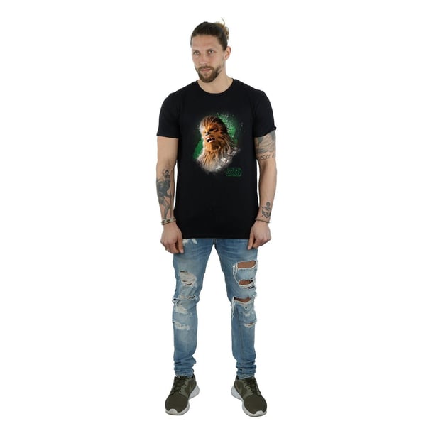 Star Wars Mens The Last Jedi Chewbacca Brushed T-Shirt