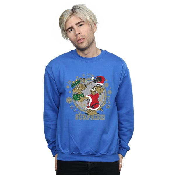 Tom And Jerry Mens Christmas Surprise Sweatshirt