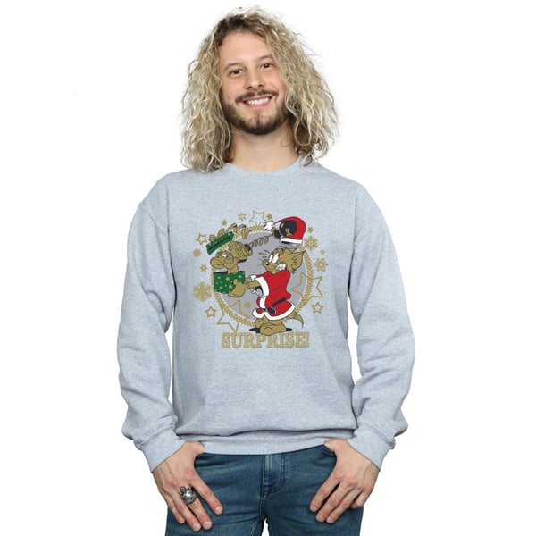 Tom And Jerry Mens Christmas Surprise Sweatshirt