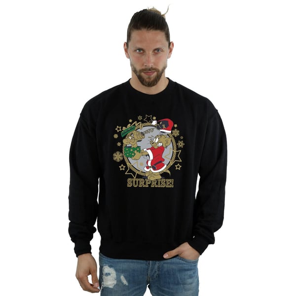 Tom And Jerry Mens Christmas Surprise Sweatshirt