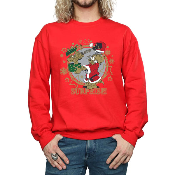 Tom And Jerry Mens Christmas Surprise Sweatshirt