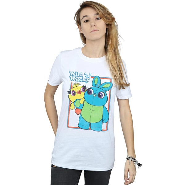 Disney Womens/Ladies Toy Story 4 Duck And Bunny Wild And Wacky Cotton Boyfriend T-Shirt