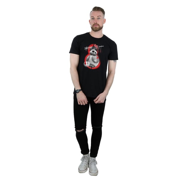 Star Wars Mens The Last Jedi BB-8 Roll With It T-Shirt