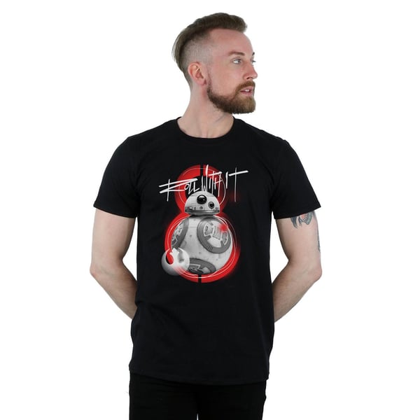 Star Wars Mens The Last Jedi BB-8 Roll With It T-Shirt