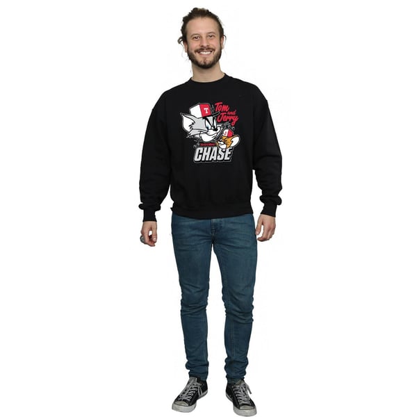 Tom And Jerry Mens Cat & Mouse Chase Sweatshirt