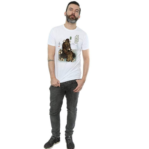 Star Wars Mens The Last Jedi Japanese Chewbacca Porgs T-Shirt