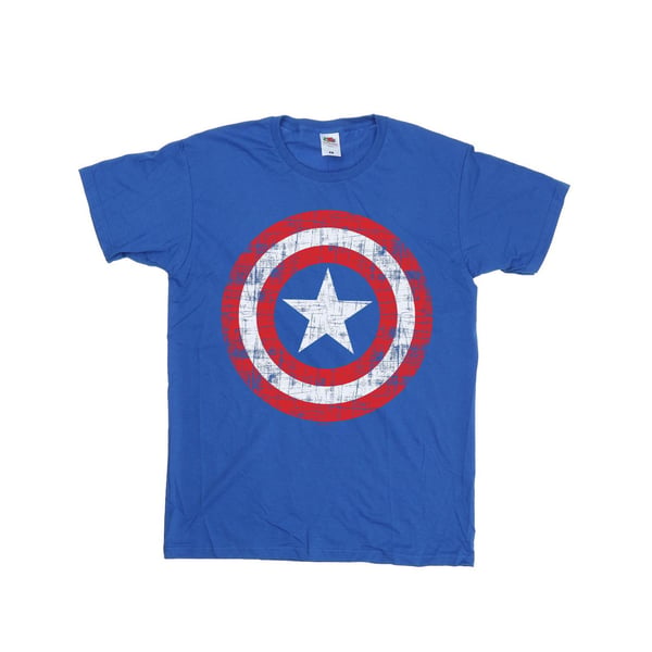 Marvel Womens/Ladies Avengers Captain America Scratched Shield Cotton Boyfriend T-Shirt