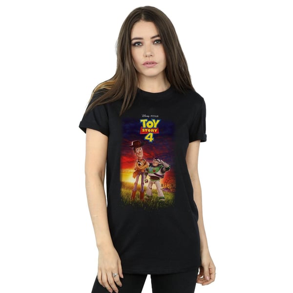 Disney Womens/Ladies Toy Story 4 Buzz And Woody Poster Cotton Boyfriend T-Shirt