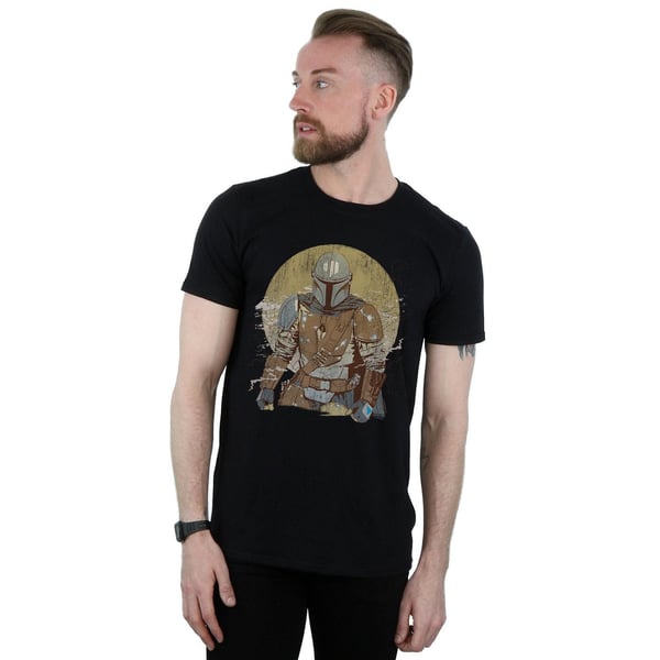 Star Wars Mens The Mandalorian Distressed Warrior T-Shirt