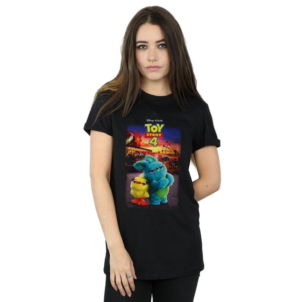 Disney Womens/Ladies Toy Story 4 Ducky And Bunny Poster Cotton Boyfriend T-Shirt