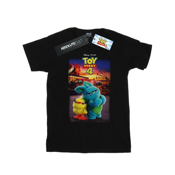 Disney Womens/Ladies Toy Story 4 Ducky And Bunny Poster Cotton Boyfriend T-Shirt