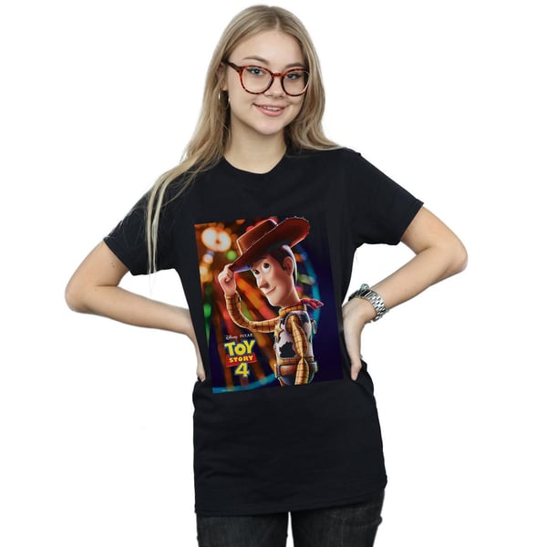 Disney Womens/Ladies Toy Story 4 Woody Poster Cotton Boyfriend T-Shirt