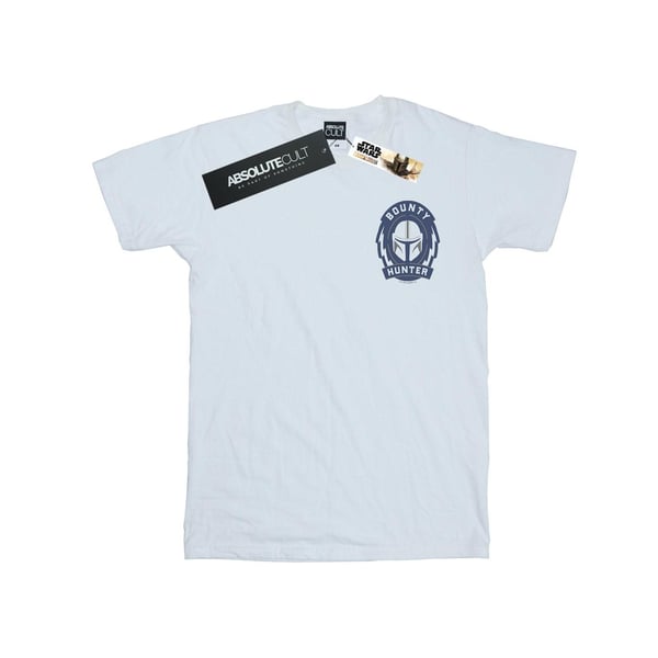 Star Wars Mens The Mandalorian Bounty Hunter Badge Breast Print T-Shirt