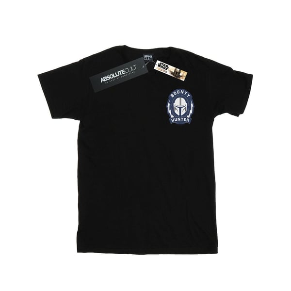 Star Wars Mens The Mandalorian Bounty Hunter Badge Breast Print T-Shirt