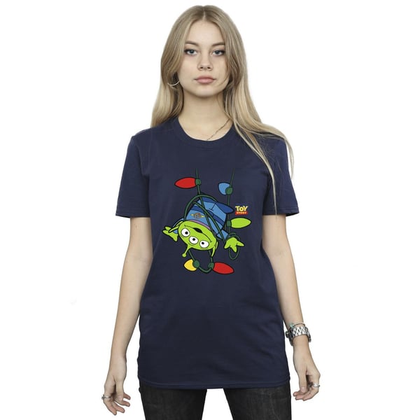 Disney Womens/Ladies Toy Story Christmas Lights Aliens Cotton Boyfriend T-Shirt