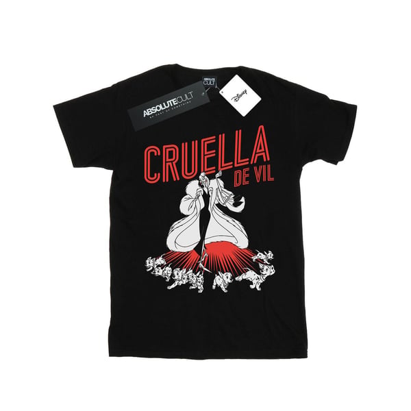 Disney Womens/Ladies Cruella De Vil Dalmatians Cotton Boyfriend T-Shirt