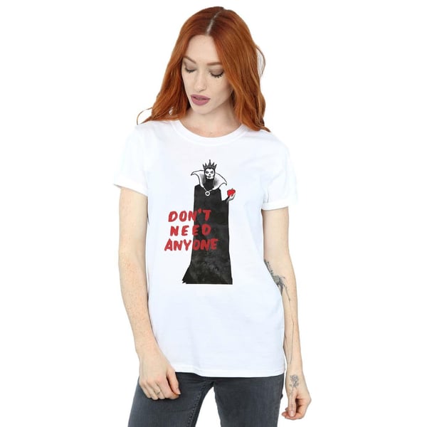 Disney Womens/Ladies Villains Don´t Need Anyone Cotton Boyfriend T-Shirt