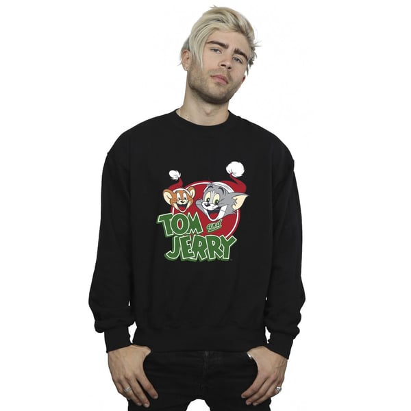 Tom And Jerry Mens Christmas Hat Logo Sweatshirt