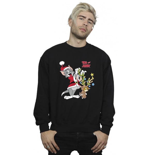 Tom & Jerry Mens Christmas Reindeer Sweatshirt