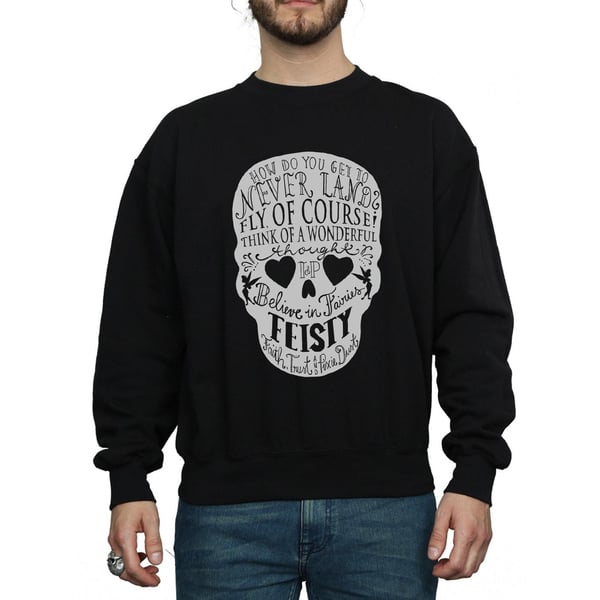 Disney Mens Tinker Bell Skull Sweatshirt