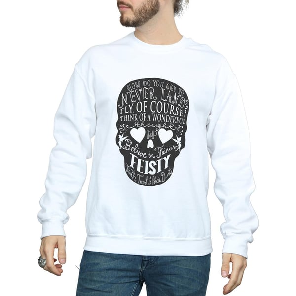 Disney Mens Tinker Bell Skull Sweatshirt