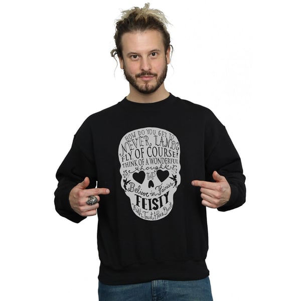 Disney Mens Tinker Bell Skull Sweatshirt