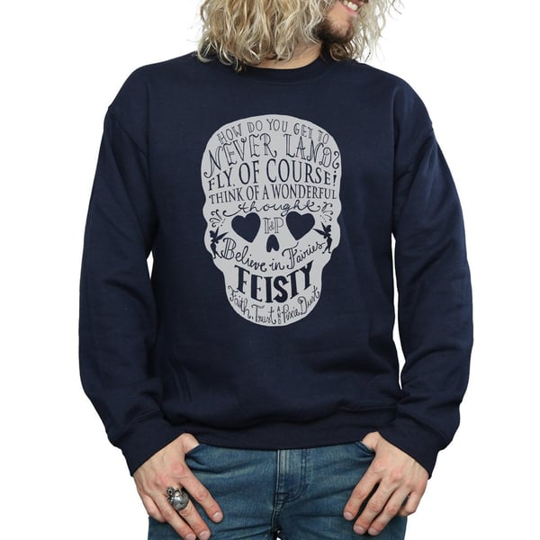 Disney Mens Tinker Bell Skull Sweatshirt