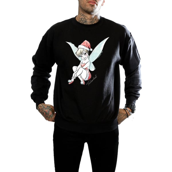 Disney Mens Tinkerbell Christmas Fairy Sweatshirt