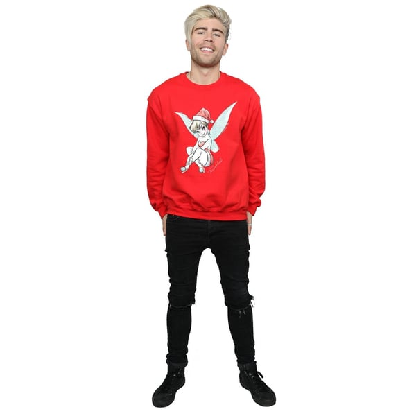 Disney Mens Tinkerbell Christmas Fairy Sweatshirt