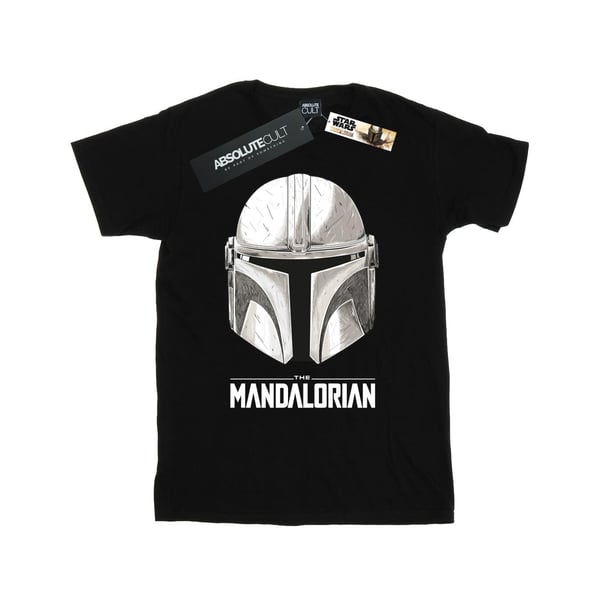Star Wars Mens The Mandalorian Helmet Logo T-Shirt