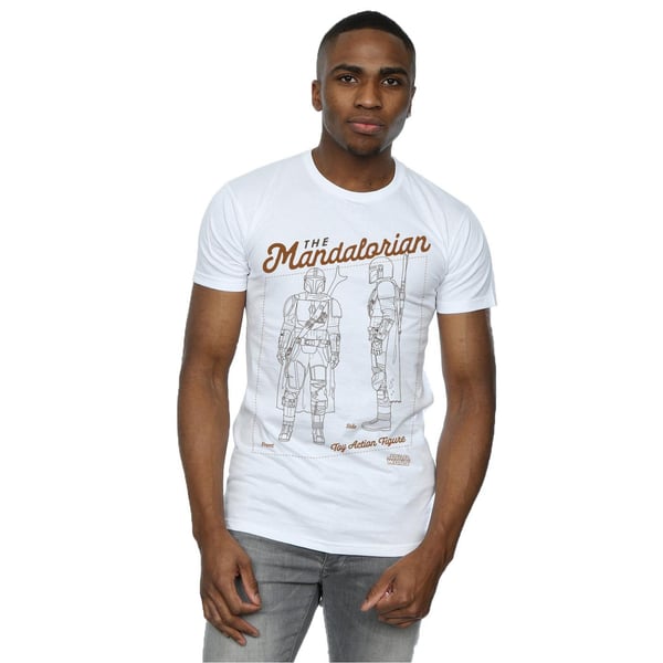 Star Wars Mens The Mandalorian Action Figure T-Shirt