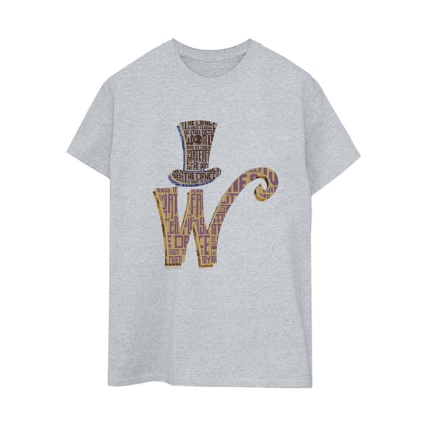 Willy Wonka Womens/Ladies W Logo Hat Cotton Boyfriend T-Shirt