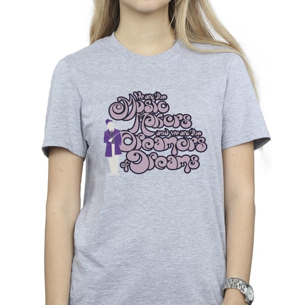 Willy Wonka Womens/Ladies Dreamers Text Cotton Boyfriend T-Shirt