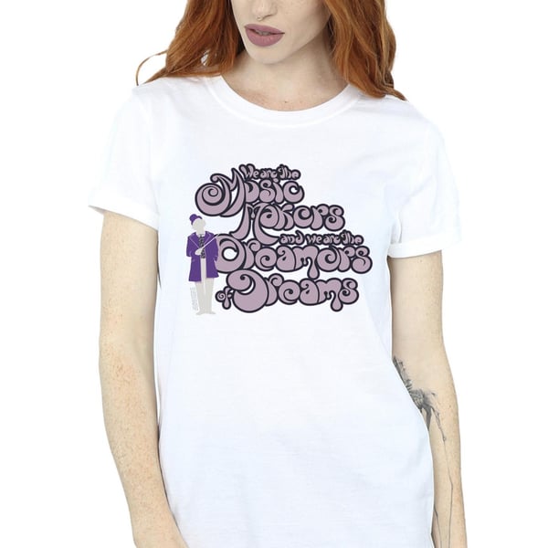 Willy Wonka Womens/Ladies Dreamers Text Cotton Boyfriend T-Shirt