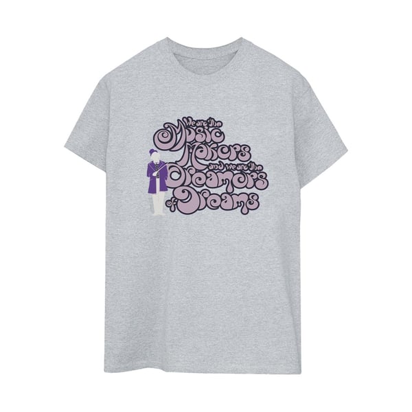 Willy Wonka Womens/Ladies Dreamers Text Cotton Boyfriend T-Shirt
