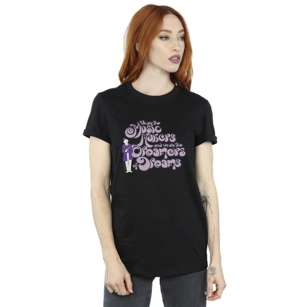 Willy Wonka Womens/Ladies Dreamers Text Cotton Boyfriend T-Shirt